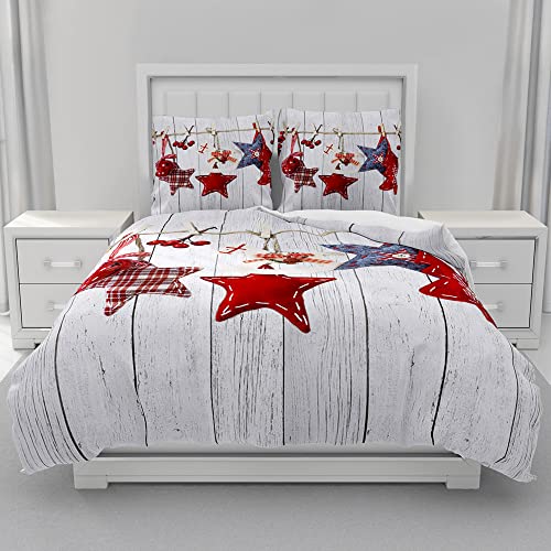 Morbuy 3D Navidad Juego de Fundas de Edred&oacute;n con Funda N&oacute;rdica de Microfibra y 2 Funda de Almohada...