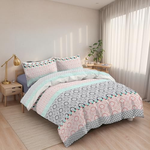 Juego de Funda N&oacute;rdica 3 Piezas Cama 90 Microfibra Suave Transpirable - 1 Funda Edred&oacute;n 150x220...