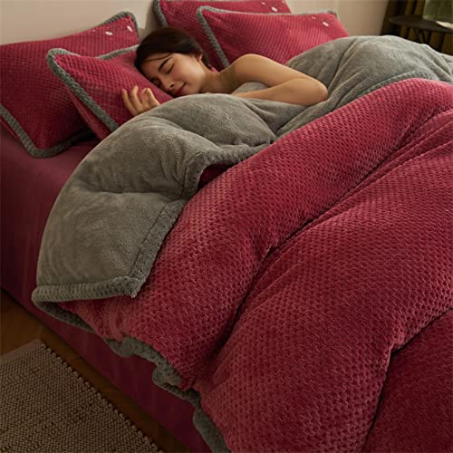 TGPOLI Sabanas Coralina 180,Funda De EdredóN 220x240 AlgodóN,Forro Polar De Coral De Invierno MáS...