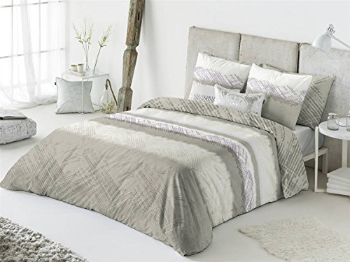 Casa Creativa Aranda Nórdica con Funda Cojín Decorativo, Algodón-Poliéster, Beige, 160x270x1 cm