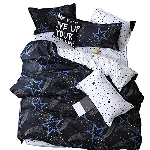 ED-Lumos Juego de Ropa de Cama ４Piezas para Cama 105cm Funda de edred&oacute;n 180x220cm S&aacute;bana...