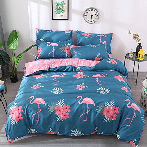 Chickwin Juego de Ropa de Cama 3 Piezas para Cama 150cm Poliéster Funda de edredón 240 * 220cm...