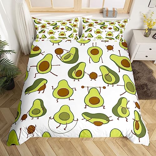 Lindo Juego de Ropa de Cama de Aguacate para ni&ntilde;as y ni&ntilde;os, Juego de Funda de edred&oacute;n de Aguacate...