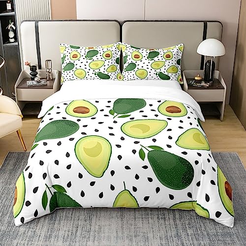 100 % algod&oacute;n org&aacute;nico aguacate funda n&oacute;rdica para ni&ntilde;os, bonito juego de ropa de cama de...