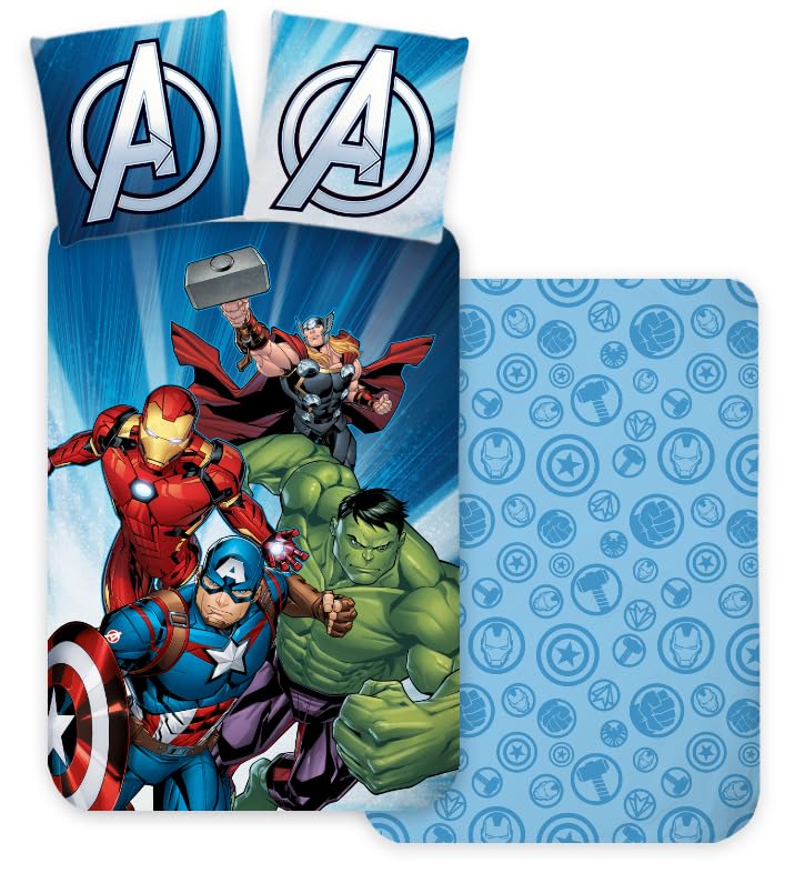 Brandmac - Juego de cama de 3 piezas, 100% algod&oacute;n, funda n&oacute;rdica de 140 x 200 cm + funda de...